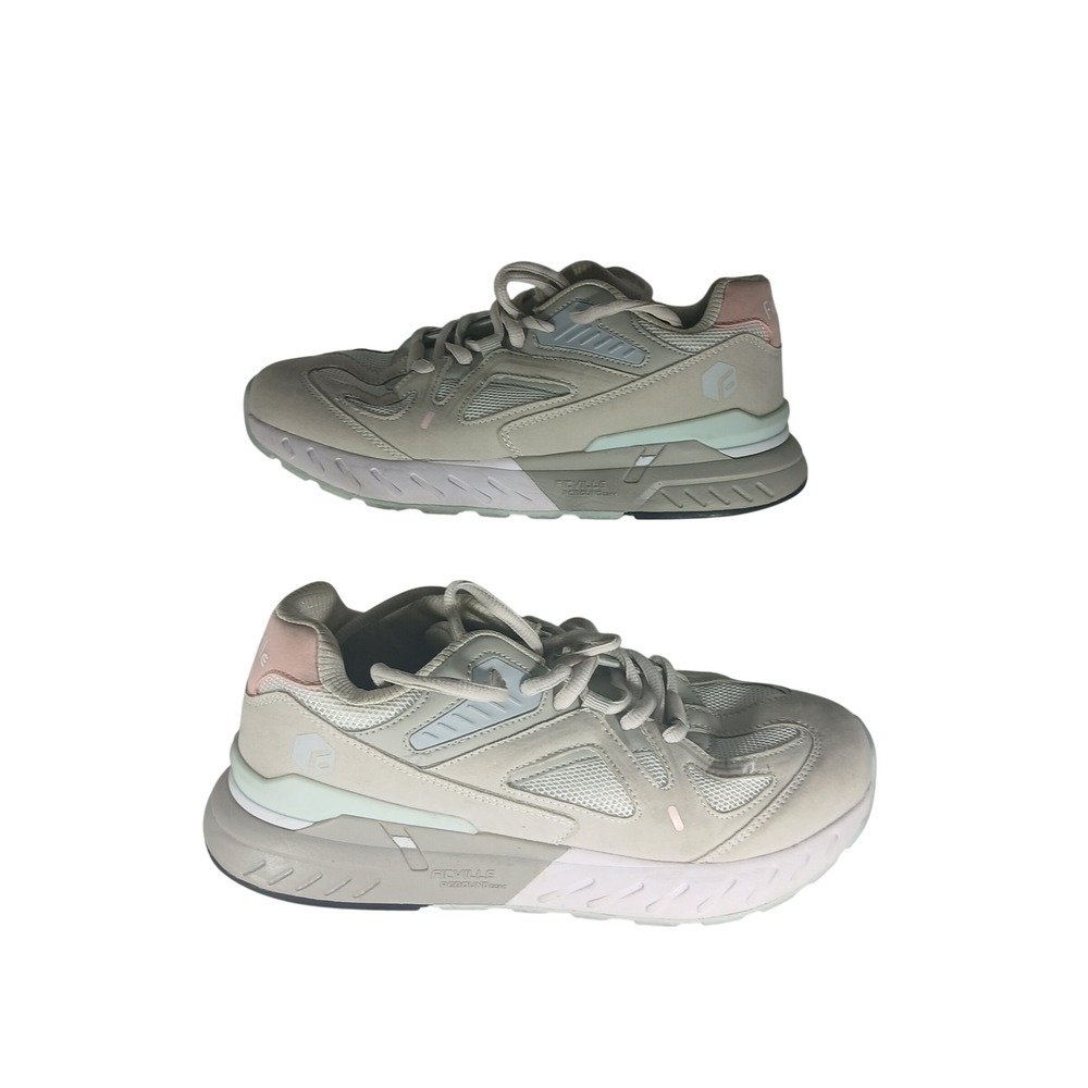 FitVille Rebound Core Sneakers 8.5W 7M Beige Pink Wide Walking Shoes